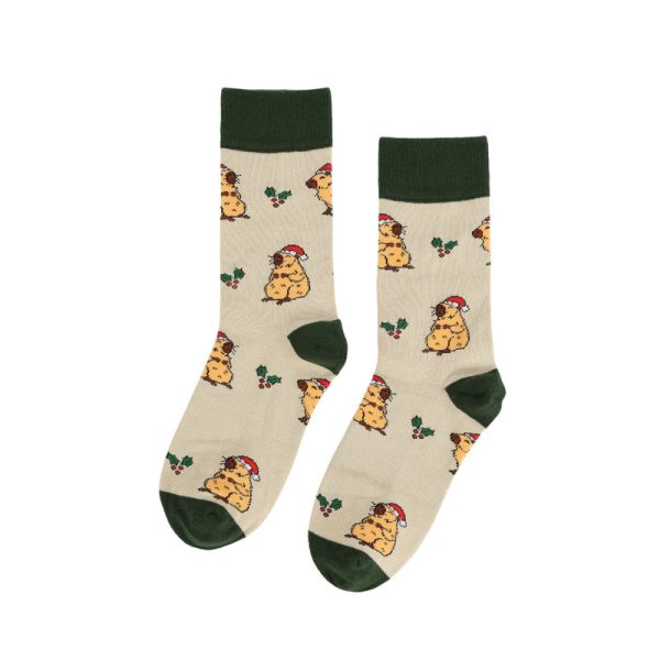Save the Christmas Capybara Bamboo Socks
