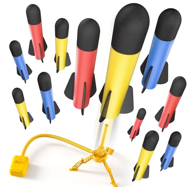 Rocket Launcher Kids Toy with 12 Foam Rockets
