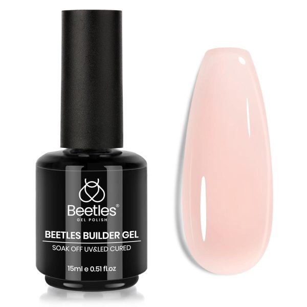 Beetles Builder Gel - 15ml 7 in 1 Hema Free Transparent Nude Colour Building and Strengthener Jelly Hard Gel