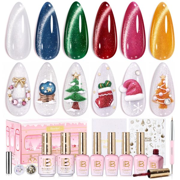 Beetles Opulent Noel 6 Colours Christmas Cat Eye HEMA-free and TPO-free Gel Nail Polish Kit 9ml 2026 Limited Edition