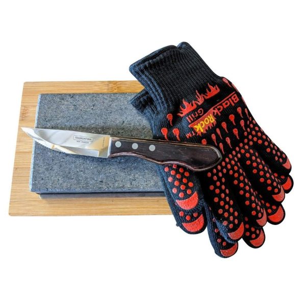 Black Rock Grill Hot Steak Stones Cooking Gift Set