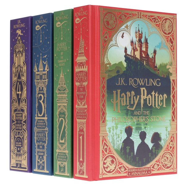 Harry Potter MinaLima & Interactive Collectors Edition (Volume 1-4) by J.K. Rowling: 4 Books Collection Set - Ages 9+ - Hardback