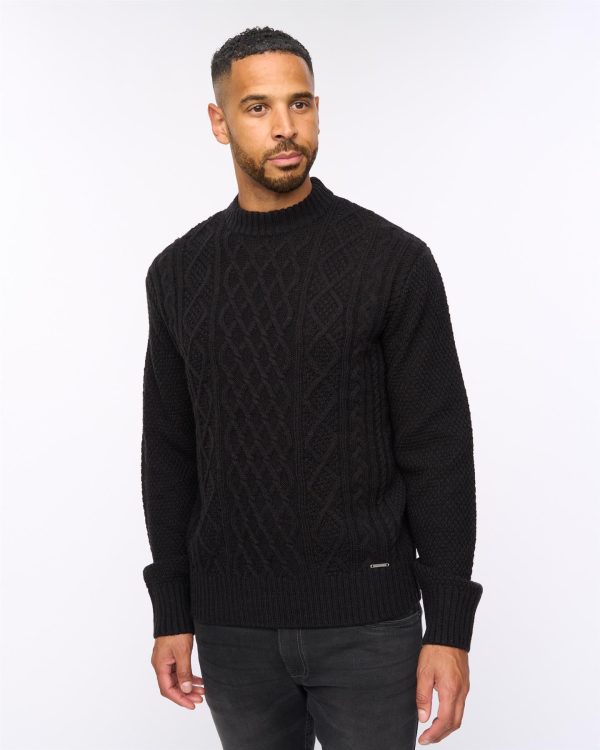 Brocksten Cable Knit Jumper Black (Bewley & Ritch)