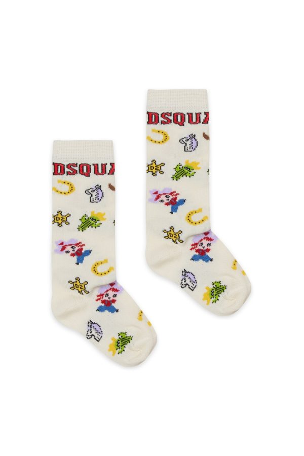 Dsquared2 Socks with logo and western patterns