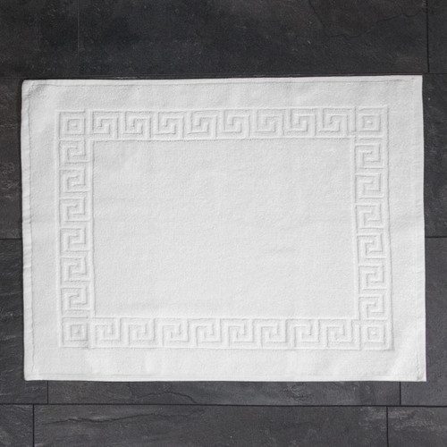 750 GSM Greek Key Bath Mats - 100% Cotton