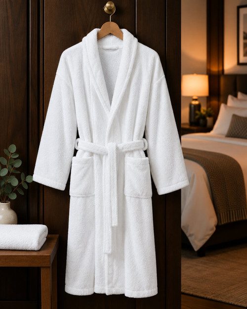 Premium Quality Turkish Cotton Terry Towelling Bathrobe