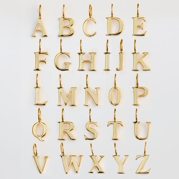 Mini Initial Charm 14k Gold Vermeil