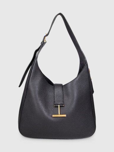 Tom Ford Black Grain Lux Calf Tara Shoulder Bag