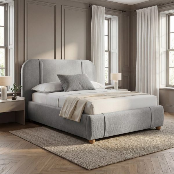 Upholstered Ottoman Bed Frame with Padded Headboard
