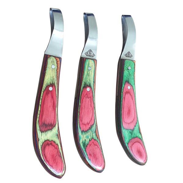 Hoof Loop Knife Rainbow Layered Smooth Handle