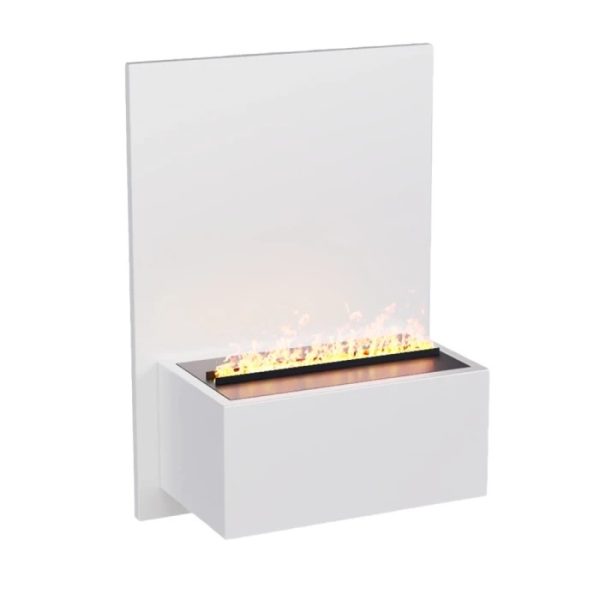 ScandiFlames Electric Brekke Wall-Mounted Water Vapour Fireplace - White