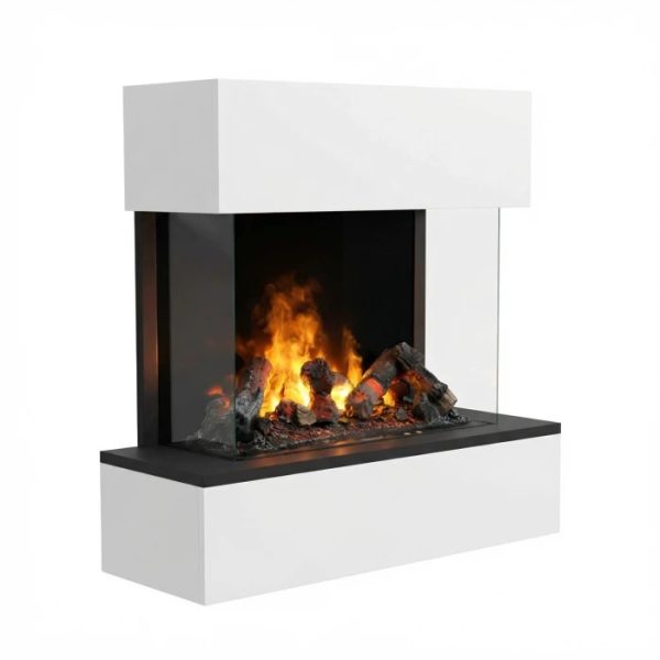 Glow Fire Hölderlin White - OMC 600 | Wall-mounted Water Vapour Fireplace