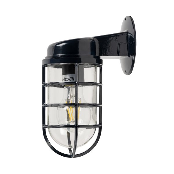 Broadwick Navy Blue IP44 Rated Nautical Bathroom Bulkhead Wall Light
