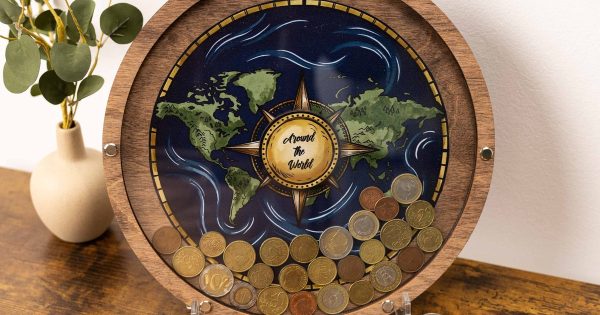 Coin Collection Display - Blue Ocean