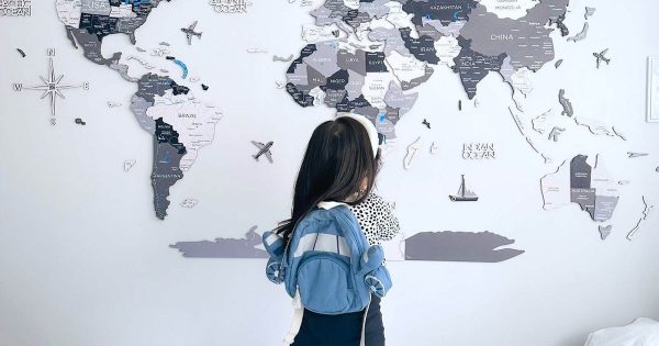 Custom Wooden World Map