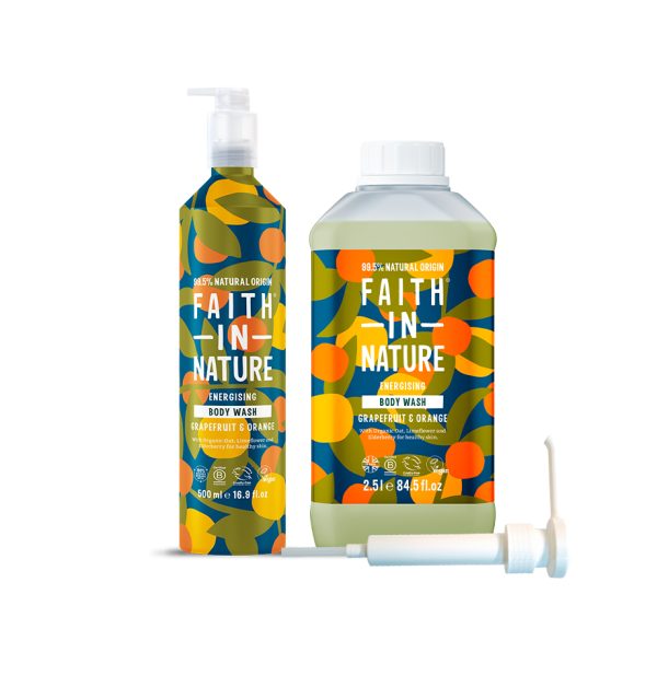 Grapefruit & Orange body wash - aluminium refill set