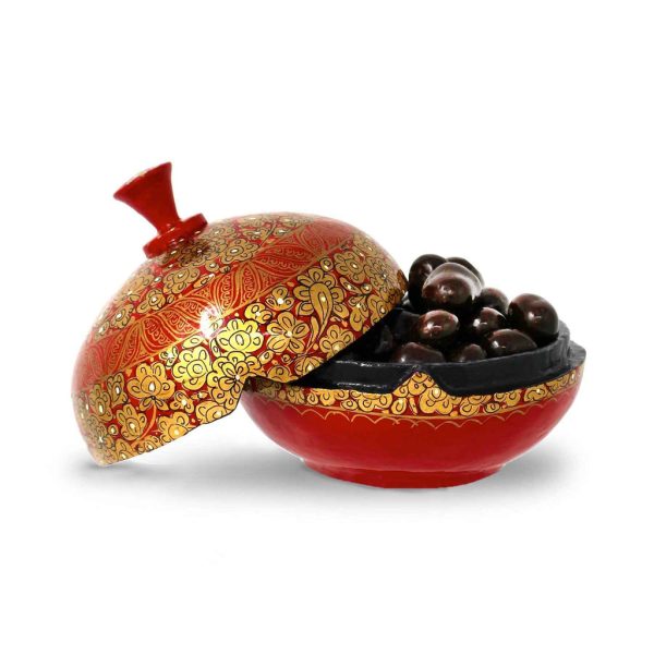 Dark Chocolate Coated Crystallised Ginger in a Handmade Bonbonnière, Palm Oil Free, 130g