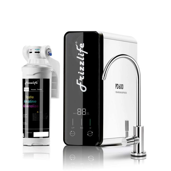 Frizzlife 600 GPD Tankless Reverse Osmosis Water System With Alkaline Remineralization (PD600-TAM3)