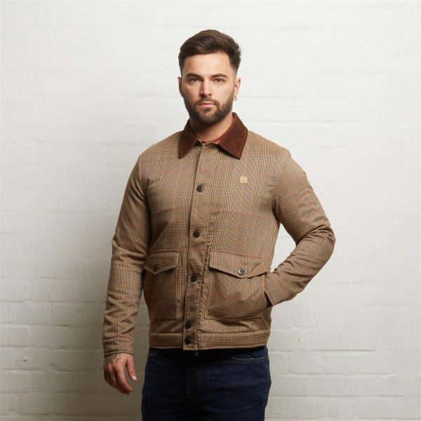 Mens Hunter Check Blouson, Nutmeg