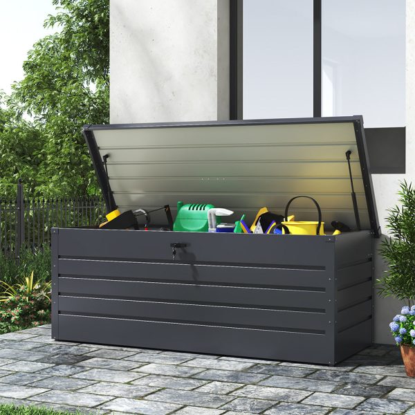 600L Metal Lockable Waterproof Garden Storage Box