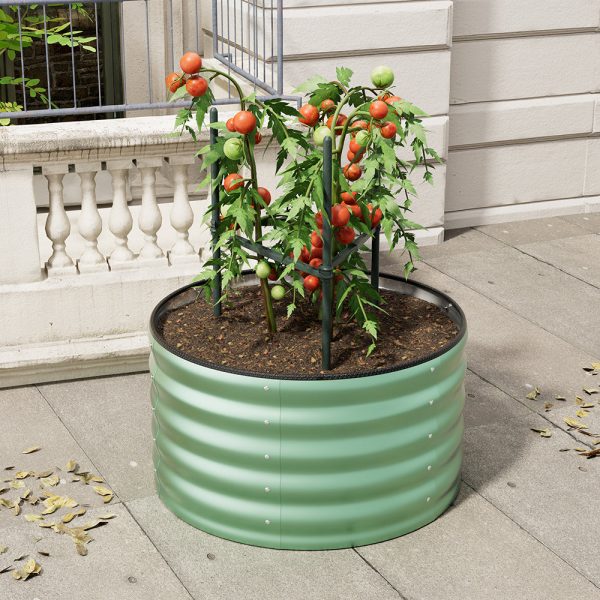 Round Galvanised Steel Raised Garden Bed