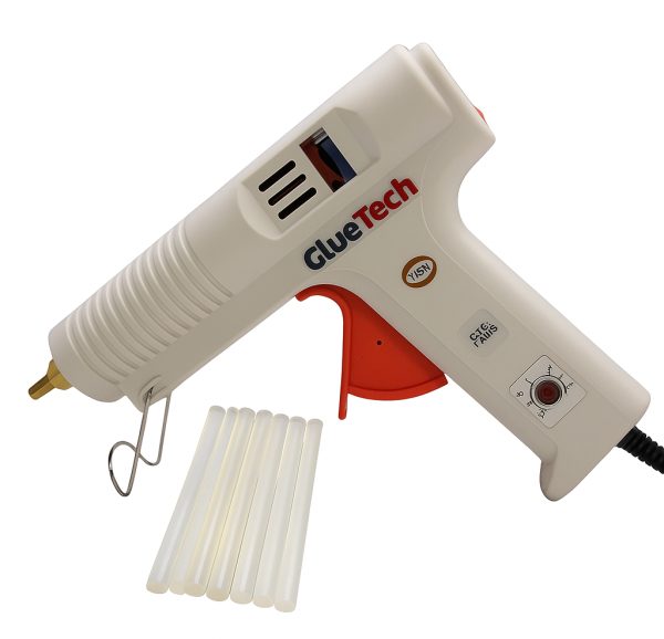 120W Professional Hot Glue Gun With Adjustable Thermostat (With 10 Sticks)