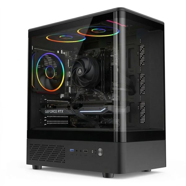 GTR Gaming PC | Intel core i5-12400F | RX 9060XT | 16GB DDR4 RAM | 1TB NVMe SSD | 600W 80+ Bronze PSU | Windows 11 | Wi-Fi