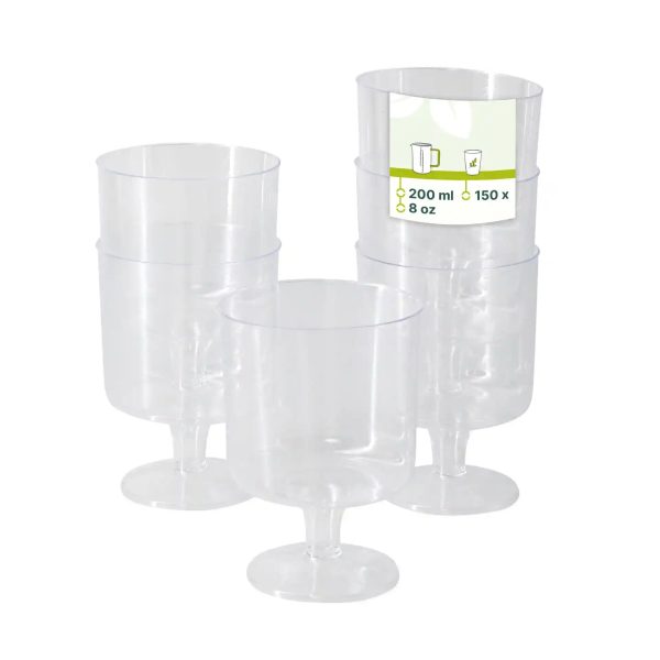 Verre à vin réutilisable 200 ml transparent