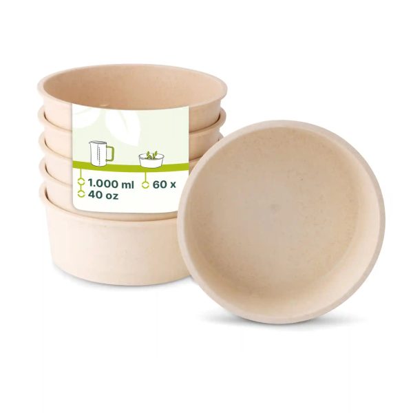 Bol réutilisable Merways Bowl 1000 ml, Ø 185 mm, cajou blanc crème