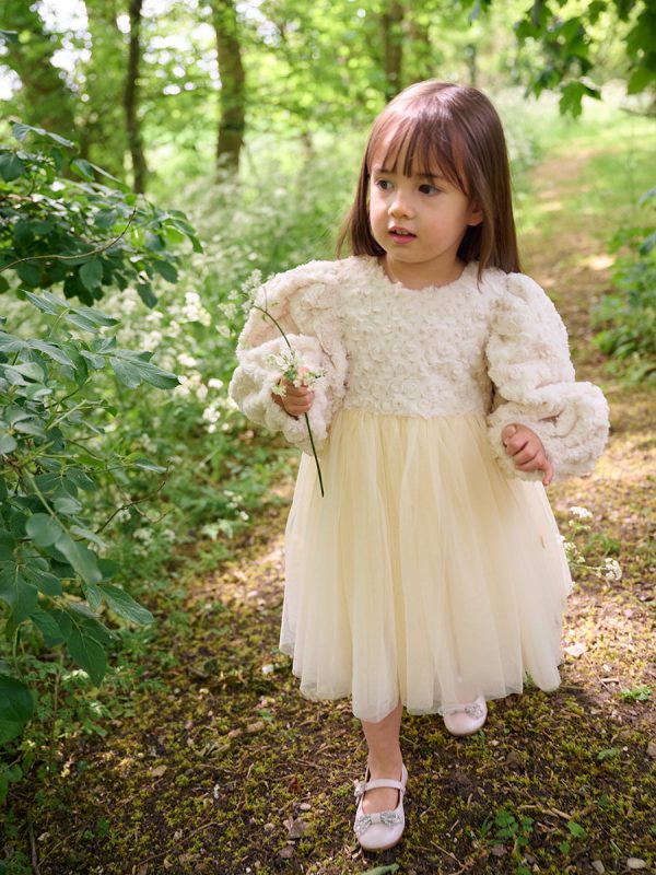 Seoul Flower Dress, Ivory White