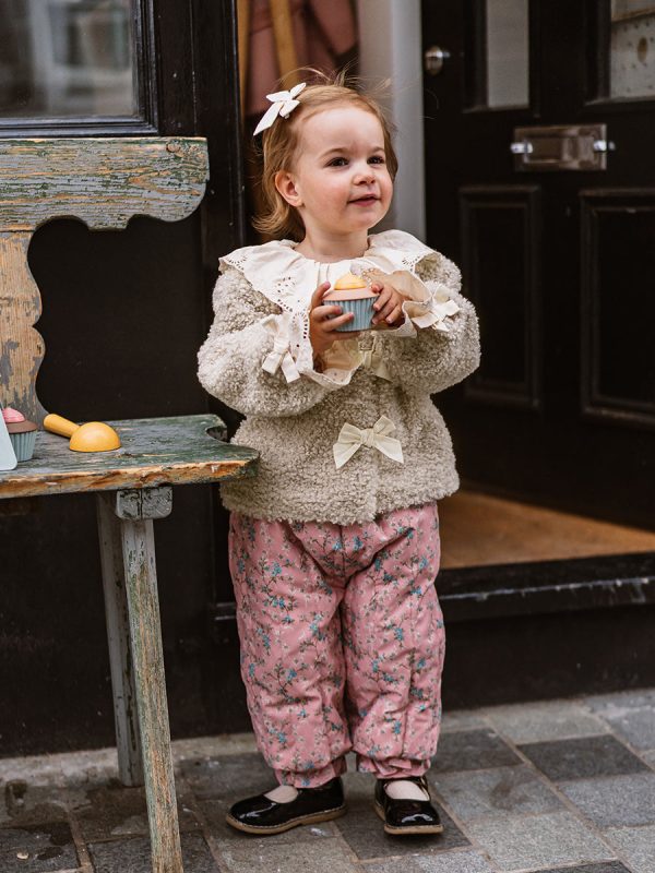 Truro Quilted Down Trousers, Starry Floral, Blush