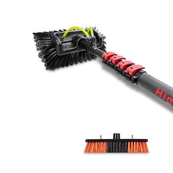 Telescopic pole Aluminium with five-sided brush