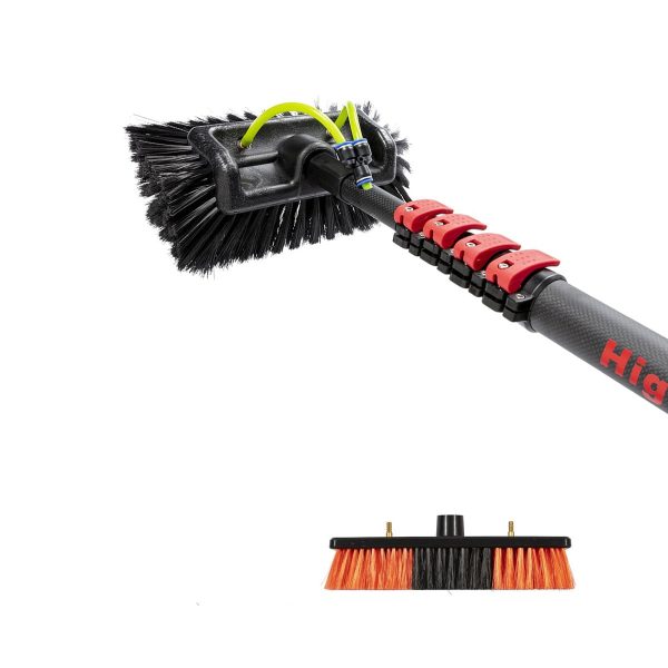 Telescopic pole Carbon Fiber with five-sided brush