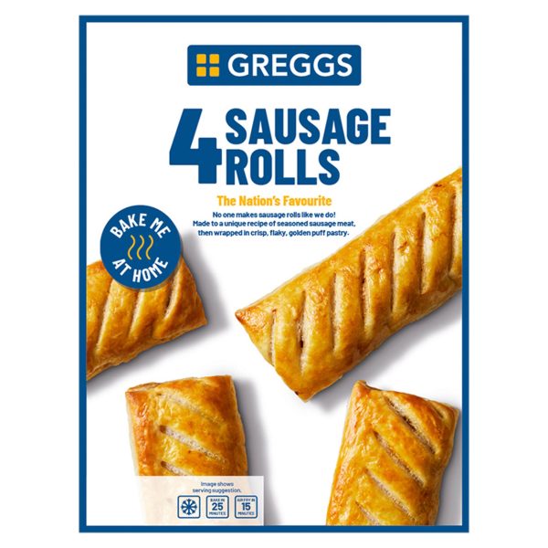 Greggs 4 Sausage Rolls 427g