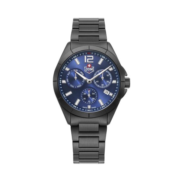 Vector 43mm Ronda-X30 Blue Dial Black Stainless Steel Bracelet