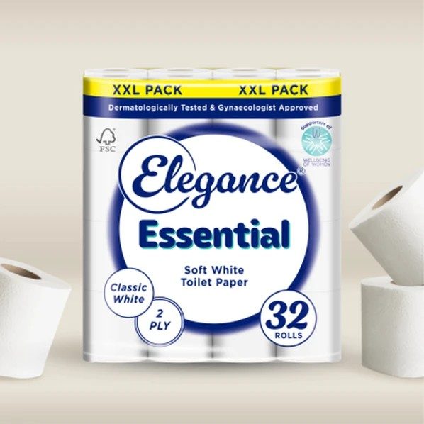 Elegance CloudSoft Toilet Tissue, 2-Ply, 32 Rolls