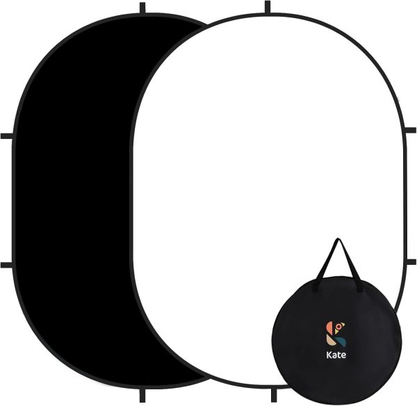 Kate Collapsible Backdrop Audition Backdrop for Headshot Photography, Video Conference, Live Streaming 5X6.5ft(1.5x2m)