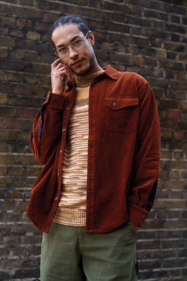 KARDA Organic Cotton Corduroy Overshirt - Chestnut