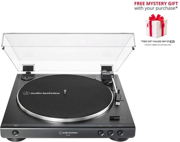 Audio Technica AT-LP60X Fully Automatic Belt-Drive Stereo Turntable Black - Free Gift RRP £15!