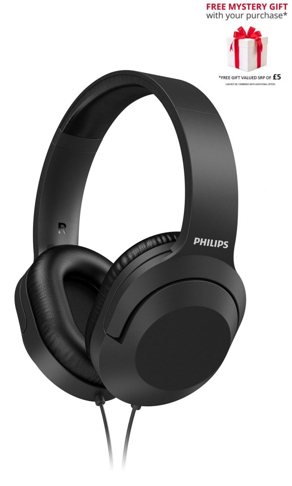 Philips Audio TAH2005 Wired Over-Ear Stereo Headphones – Free Gift RRP £5!