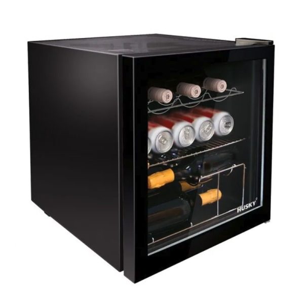 Black Glass Door Display Mini Fridge Drinks Cooler