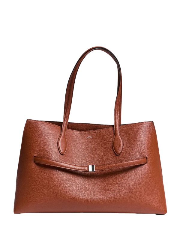 Toteme Leather Lounge Tote Sienna