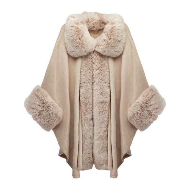 Gloria Poncho Cream Textile