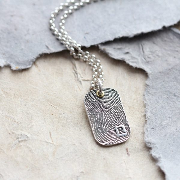 Fingerprint Dog Tag Necklace