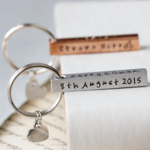 Personalised Square Bar Keyring