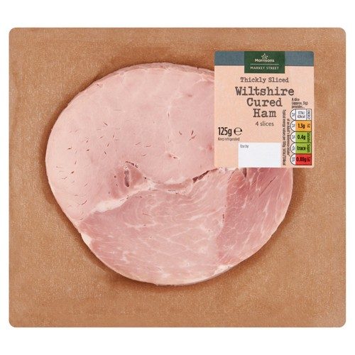 Market Street Deli Thickly Sliced Wiltshire Cured Ham 125g