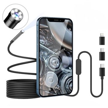 Waterproof 8mm Endoscope Camera for iPhone, iPad, Smartphones, Tablet - 3m