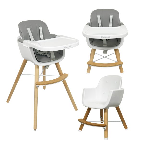 Callowesse Elata 3-in-1 Wooden Highchair – Grey