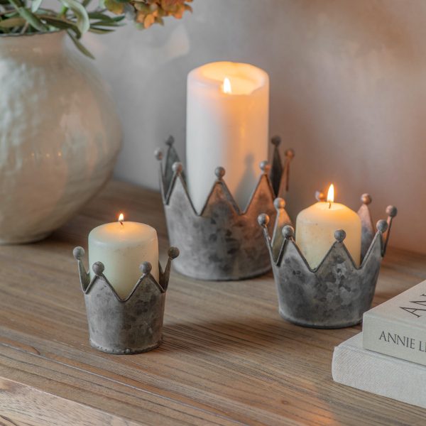 Wintershall Crown Candle Holder Trio