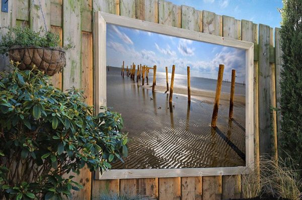 Frame made out of scaffolding (garden) wood